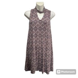 Aeropostale Geo Print Choker Shift Dress. Size medium